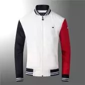 giacca tommy nouvelle collection v collar zip blanc